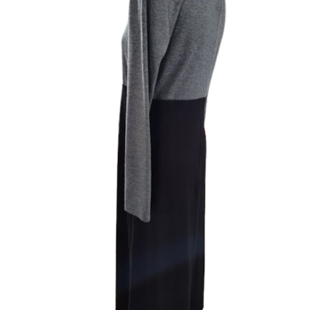 KC Spencer NY Black and Gray Long Sleeve Women's Dress Size 6 Shoulder Pads - Picture 5 of 8